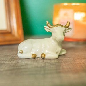Cute Vintage Cow Figure